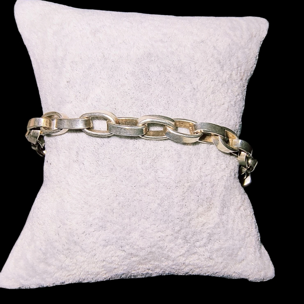 Silpada Sterling Silver Rolo Chain Heart Toggle Bracelet - Picture 7 of 12